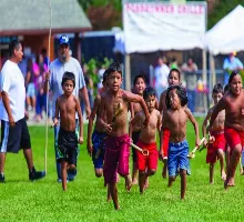The history of indigenous North American stickball games.